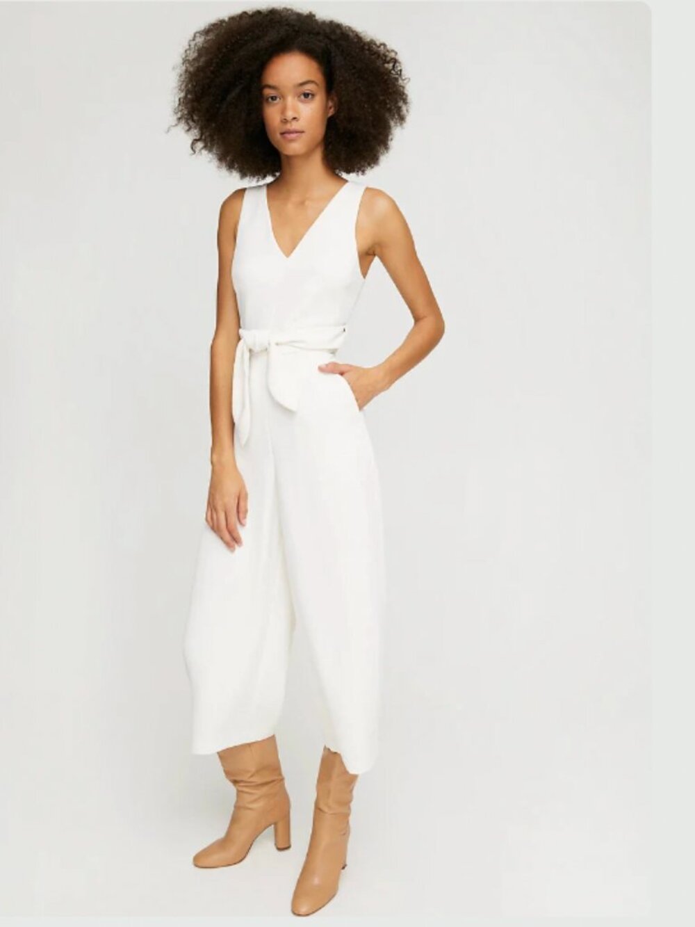 Aritzia Wilfred Écoulement Jumpsuit Cream White Size 2